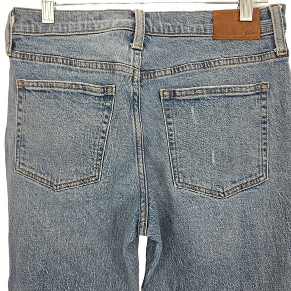 J. Crew Womans size 28 9" Billie Demi Boot Crop Distressed Denim Jeans Mid-Rise - Picture 4 of 10